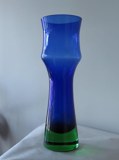 Blue and Green Glass Vase by Bo Borgström for Åseda, Sweden, 1960s