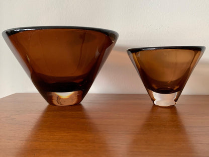 Two Unusual Vicke Lindstrand for Kosta Boda Glass Vessels