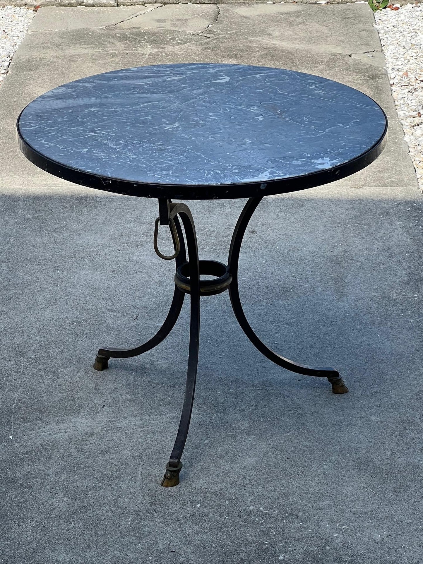 A Classic Wrought Iron Gueridon By Yale Burge ca' 1950's