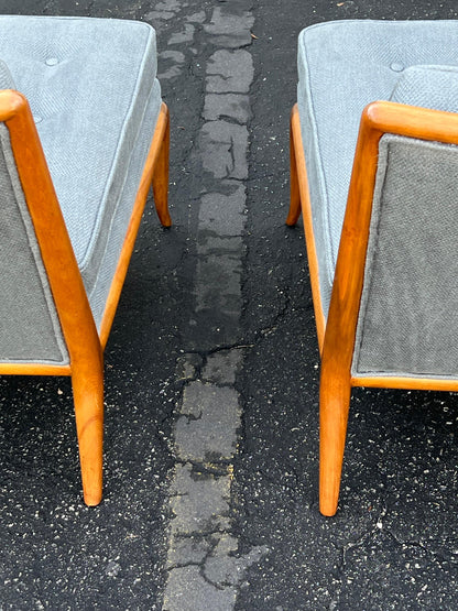 A Pair of T.H. Robsjohn-Gibbings Classic Slipper Chairs