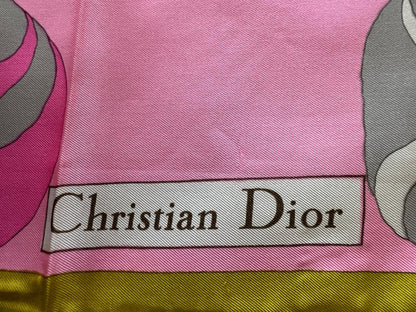 Unusual Silk Scarf By Christian Dior 1960's