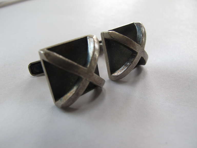 Allan Adler Sterling Cufflinks