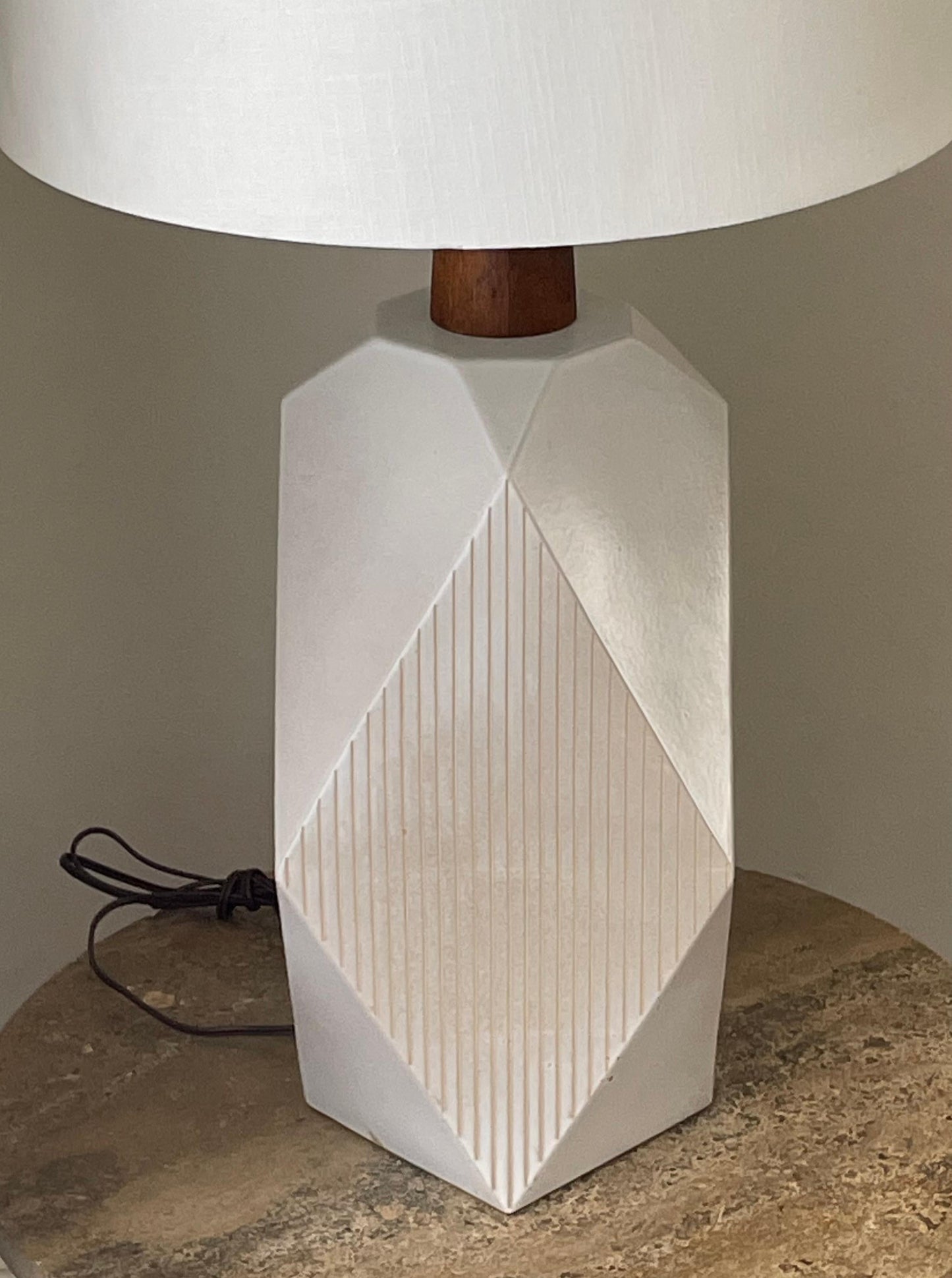 Rare Geometric Martz Table Lamp by Jane and Gordon Martz