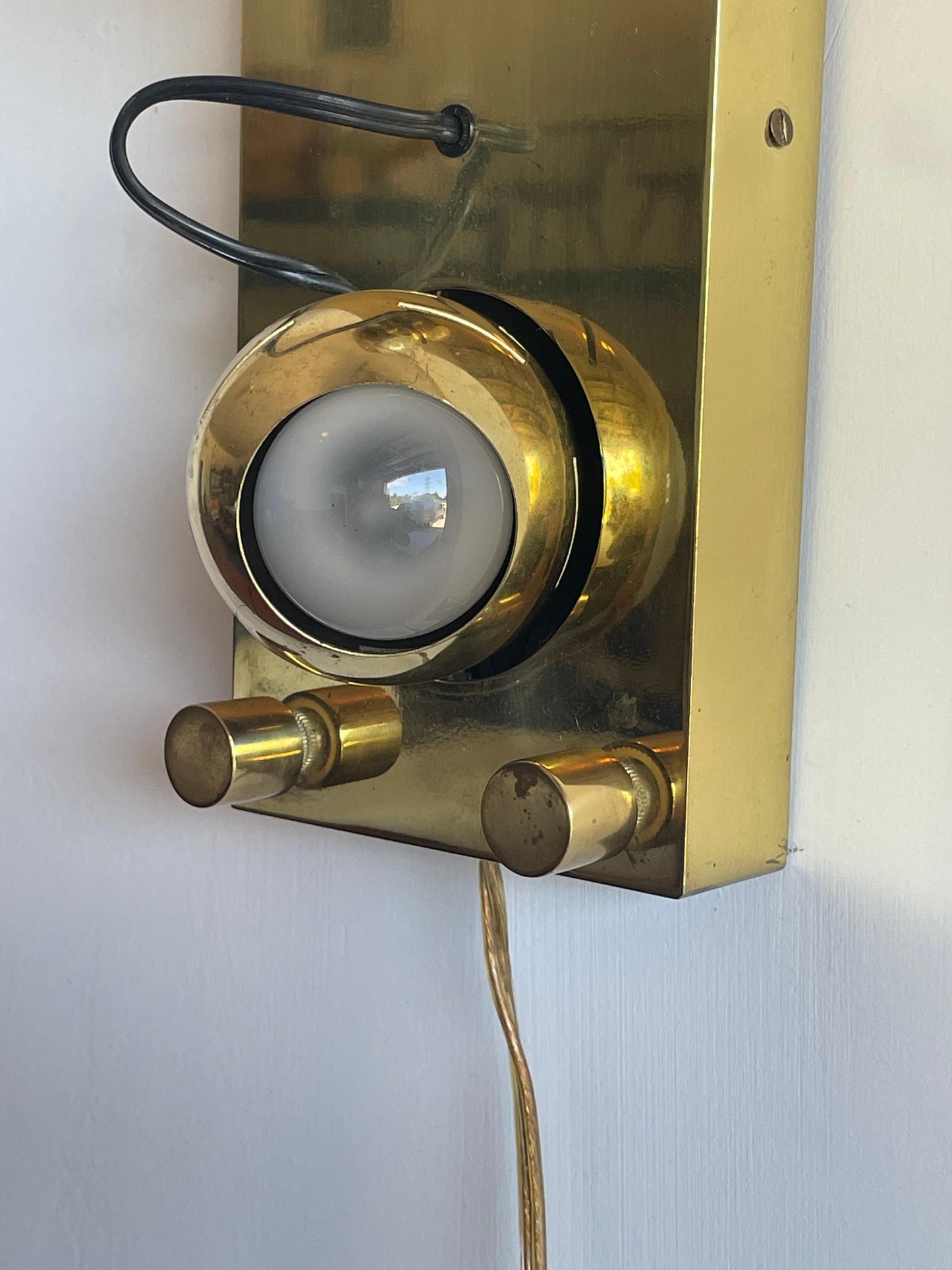 Angelo Lelii for Arredoluce Rare “Eyeball” Wall Sconce, Model 14140