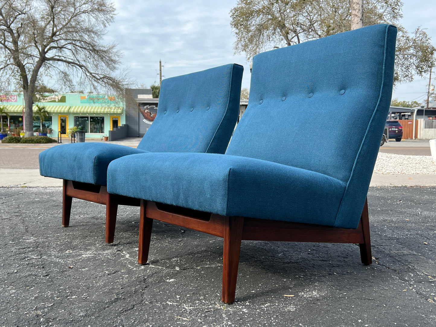 Vintage Classic Armless Chairs by Jens Risom, 1950's