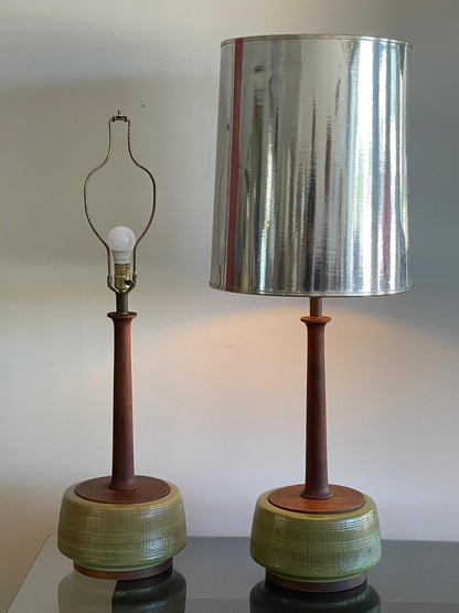 Unusual Pair of Sculptural Ceramic Lamps