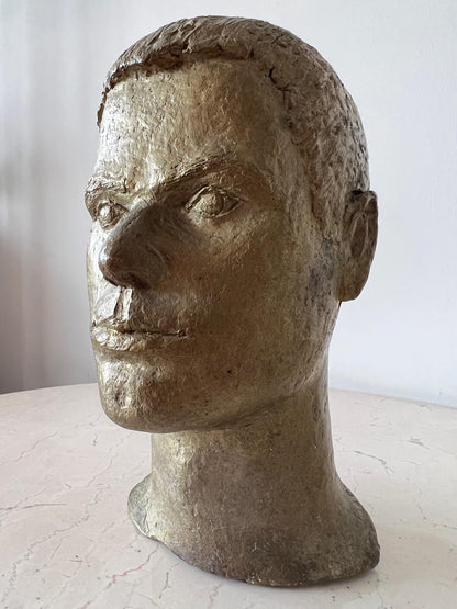 Bronze Male Bust by Anne Van Kleeck, circa 1960s