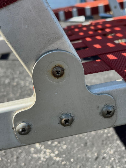 A Pair of Aluminum Folding Chaise Lounges from SS United States Luxury Ship