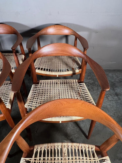 Set of Six Classic Chairs by Hans Wegner Johannes Hansen, Denmark