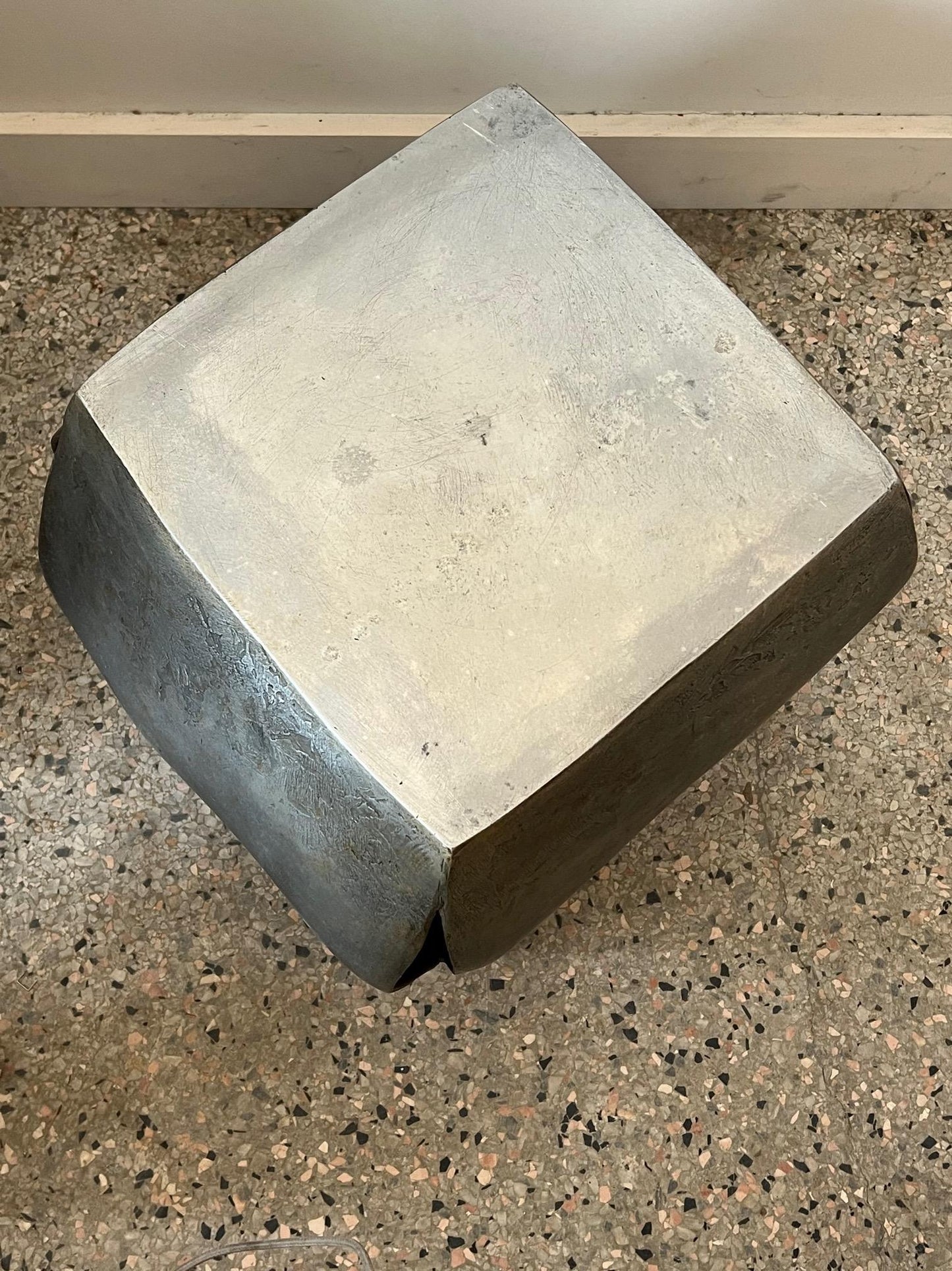 Cast Aluminum Cube Sculpture by Anne Van Kleeck, circa 1960s