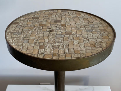 Minimalist Bronze Table with Tile Top