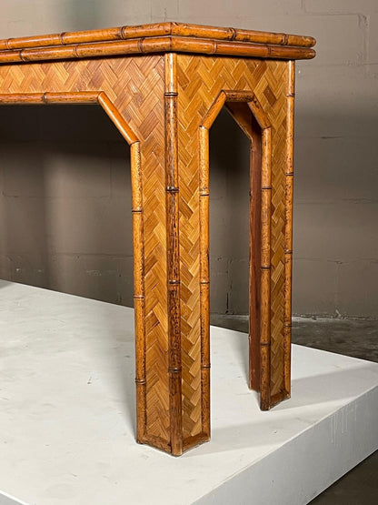 Unusual Bamboo Console Table