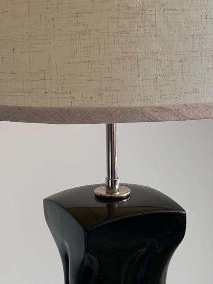 Pair of Table Lamps by Heifetz in Black Lacquer