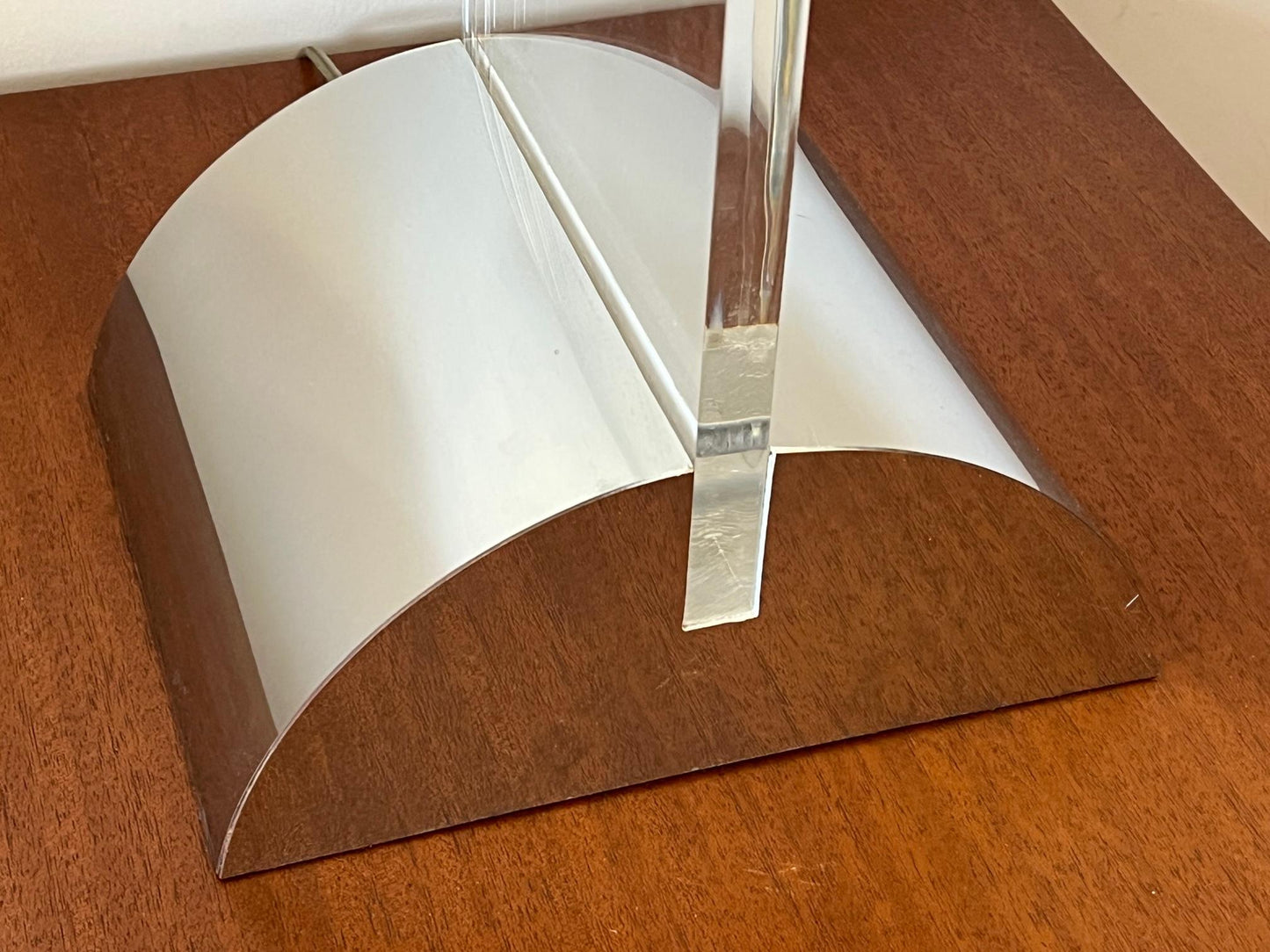 George Kovacs Lucite And Chrome Table Lamp ca' 1970's