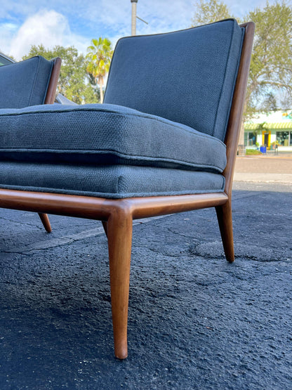 A Pair of T.H. Robsjohn-Gibbings Classic Slipper Chairs