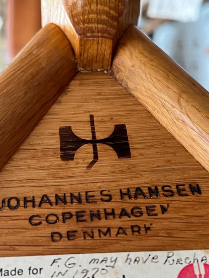 A Vintage Hans Wegner Oak Valet Chair By Johannes Hansen