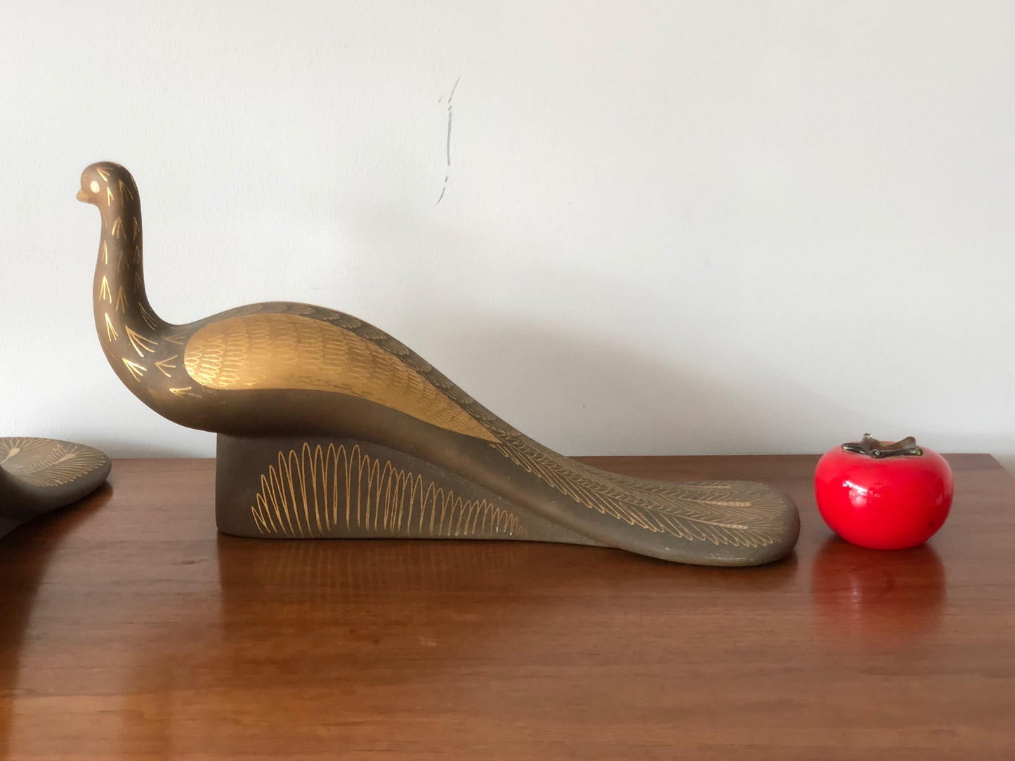 Pair of Stylized Ceramic Swans by Waylande Gregory, circa 1940s