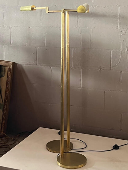 Articulated Brass Floor Lamps By Koch & Lowy