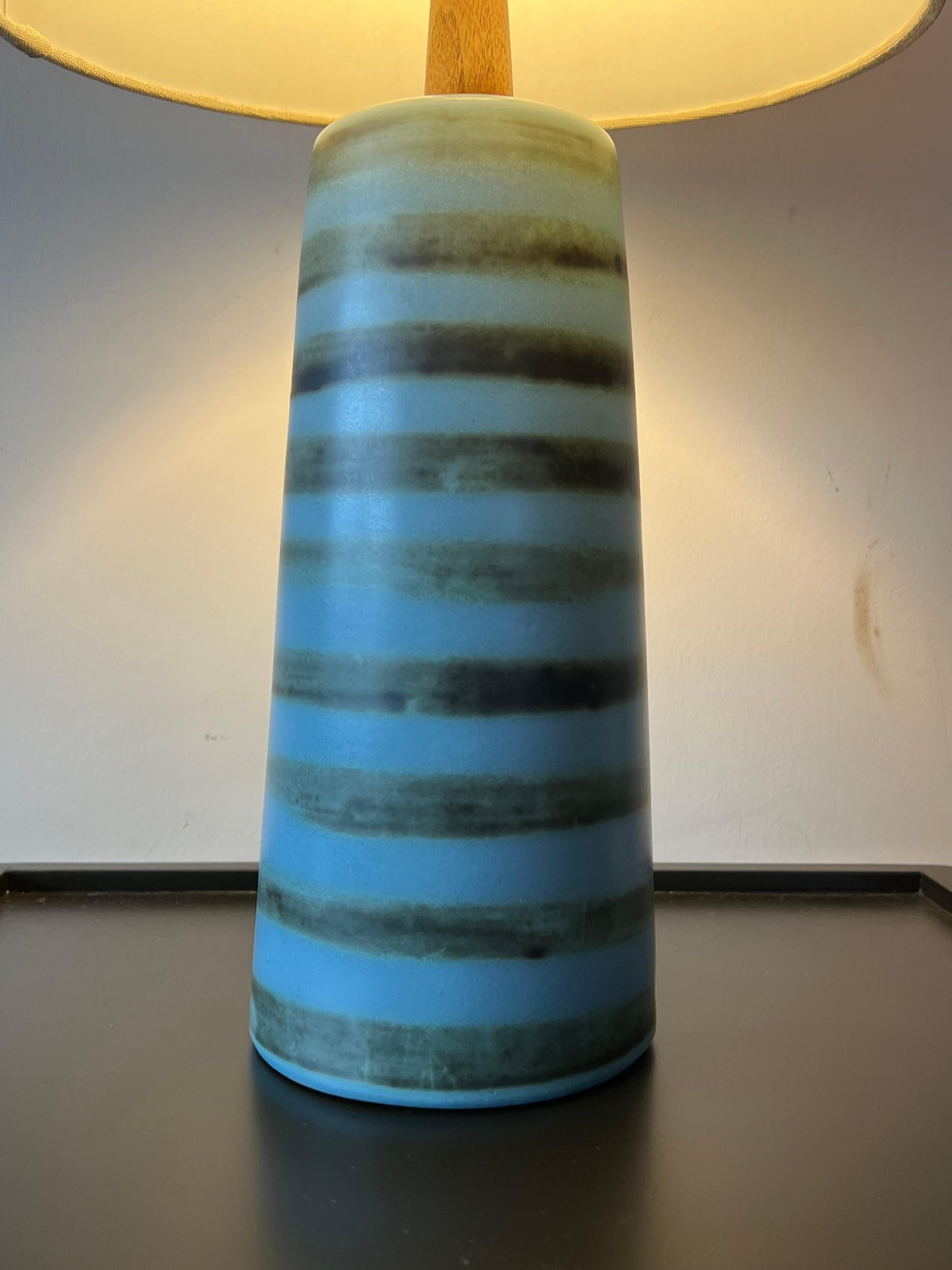 Jane and Gordon Martz Ceramic Table Lamp With Stripes