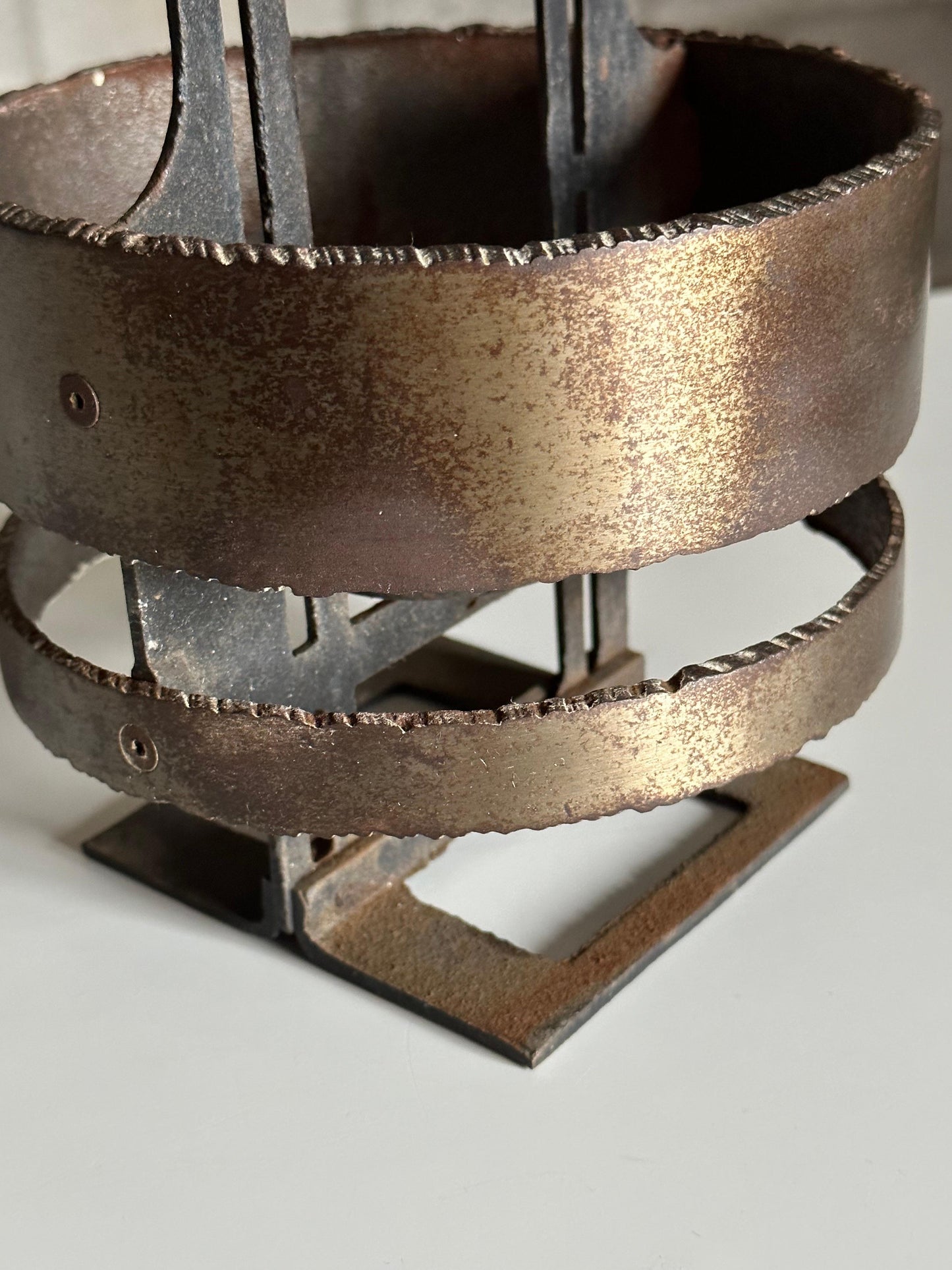 Poul Havgaard Brutalist Candle Holder in Iron and Steel