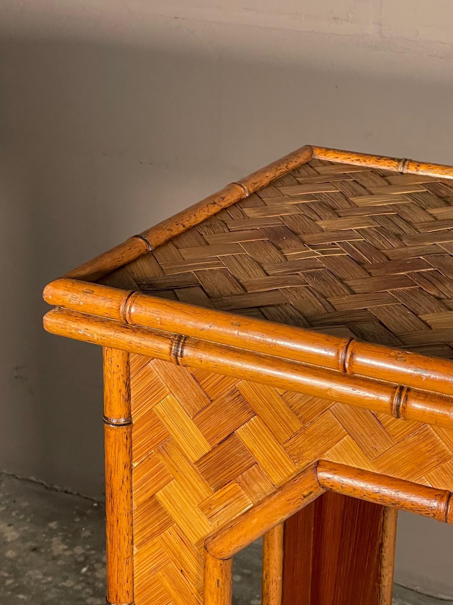 Unusual Bamboo Console Table