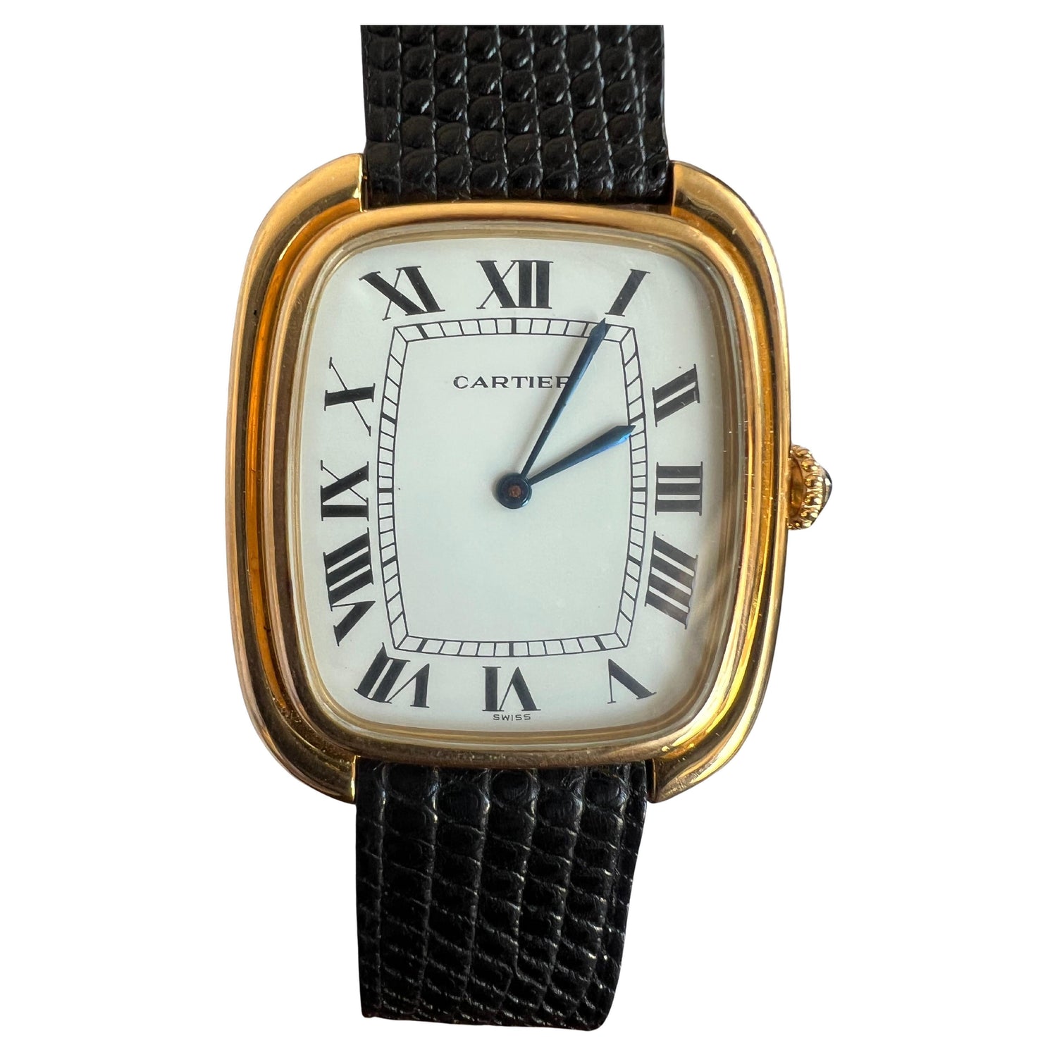 Frisman Vintage Cartier Gondole Jumbo Watch 18K Gold Full Set 1979