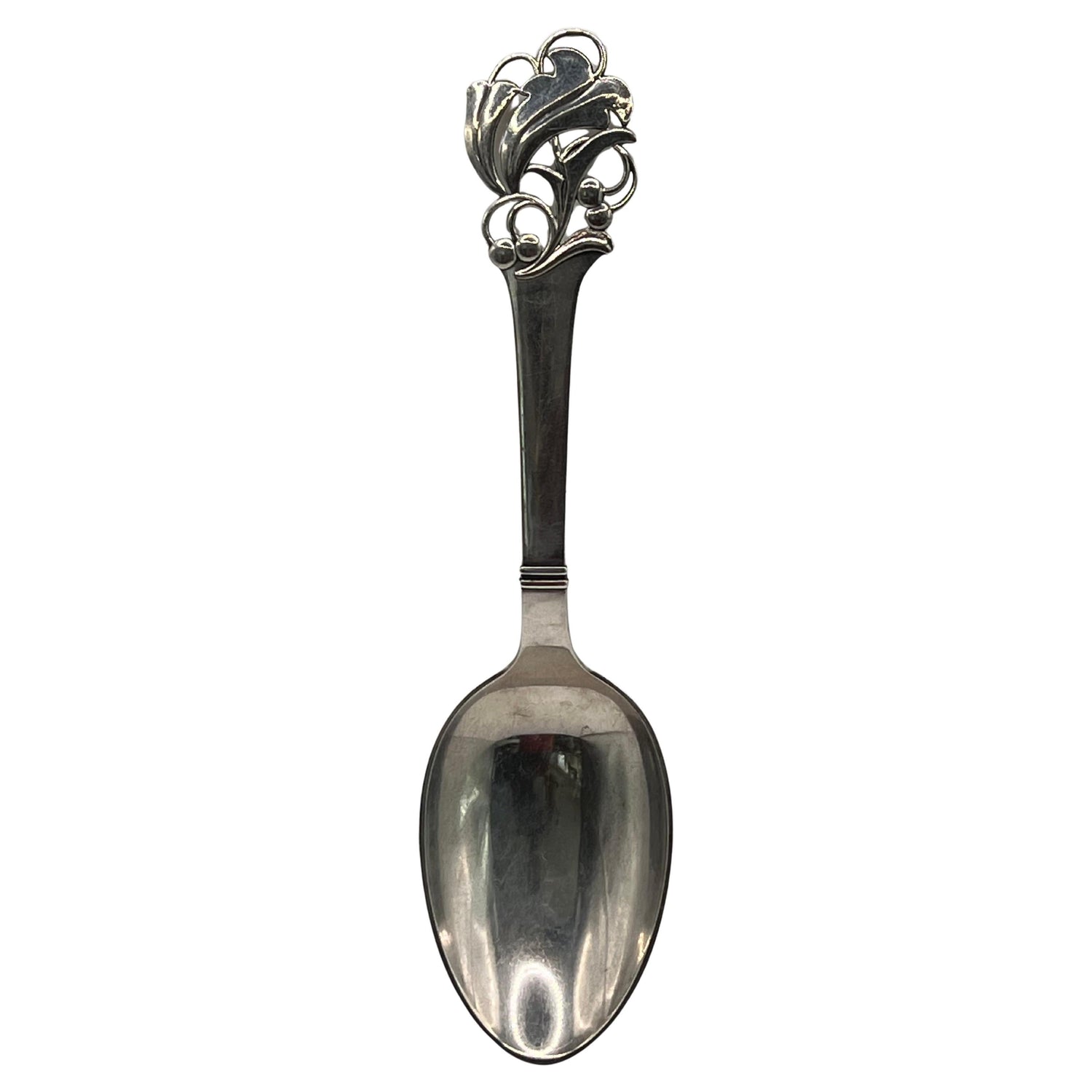 Frisman Vintage A Large Serving Spoon by Carl M. Cohr Horsens Solvvarefabrik Sterling Silver