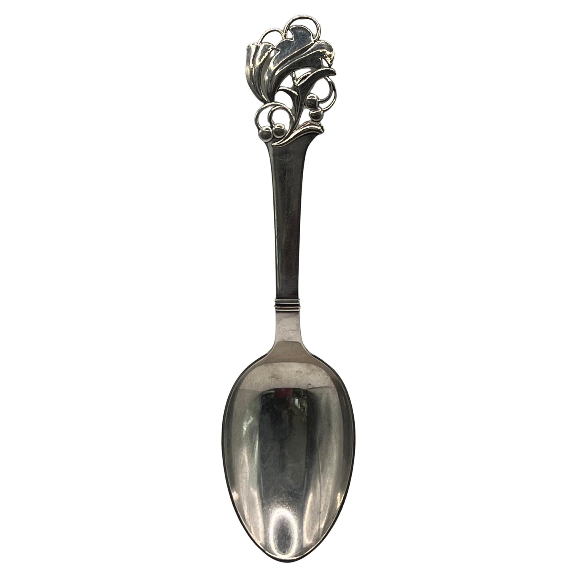 Frisman Vintage A Large Serving Spoon by Carl M. Cohr Horsens Solvvarefabrik Sterling Silver