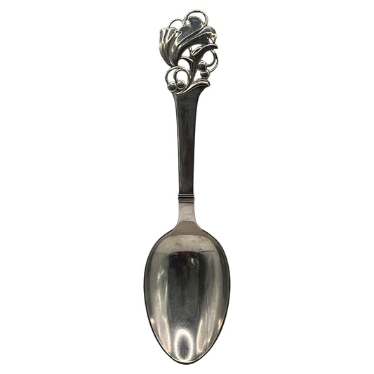 Frisman Vintage A Large Serving Spoon by Carl M. Cohr Horsens Solvvarefabrik Sterling Silver