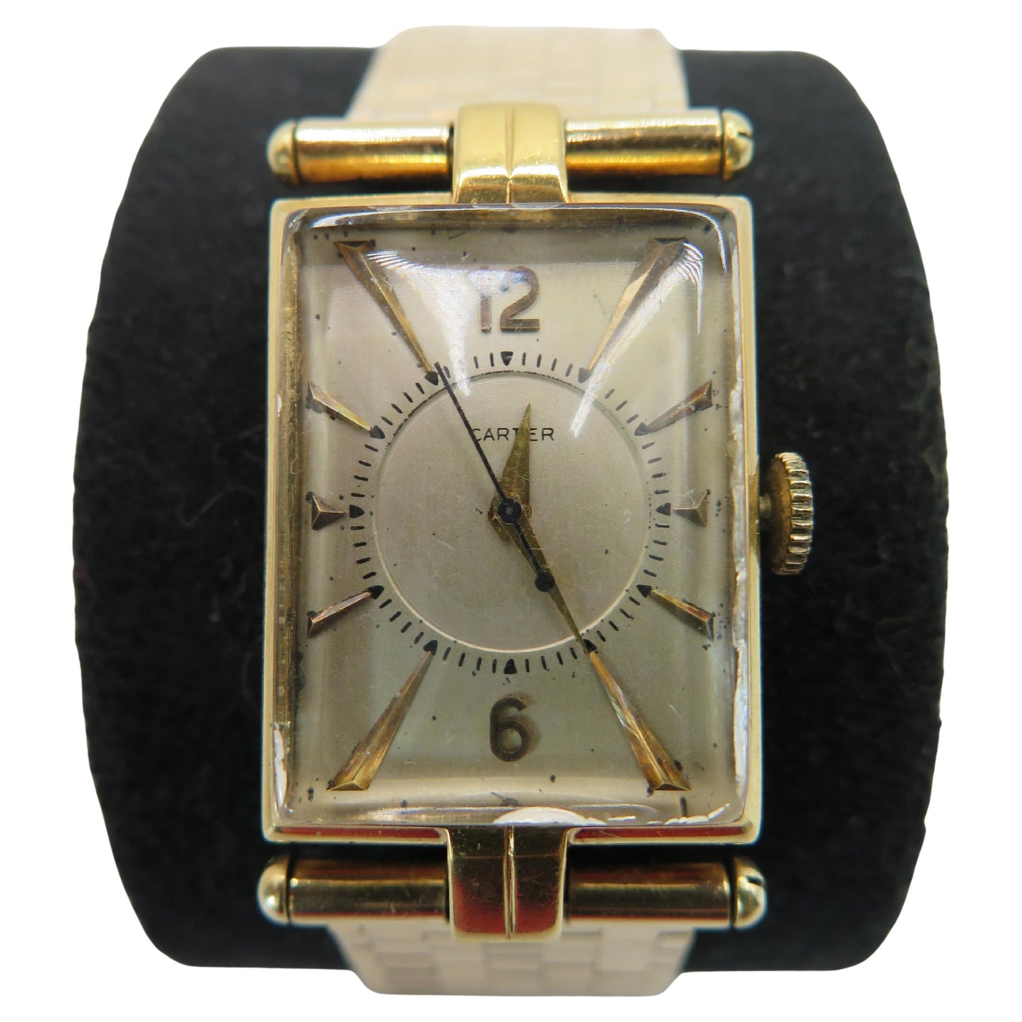 Frisman Vintage Cartier Tank Watch ca' 1940's With Gold Bracelet