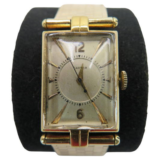 Frisman Vintage Cartier Tank Watch ca' 1940's With Gold Bracelet