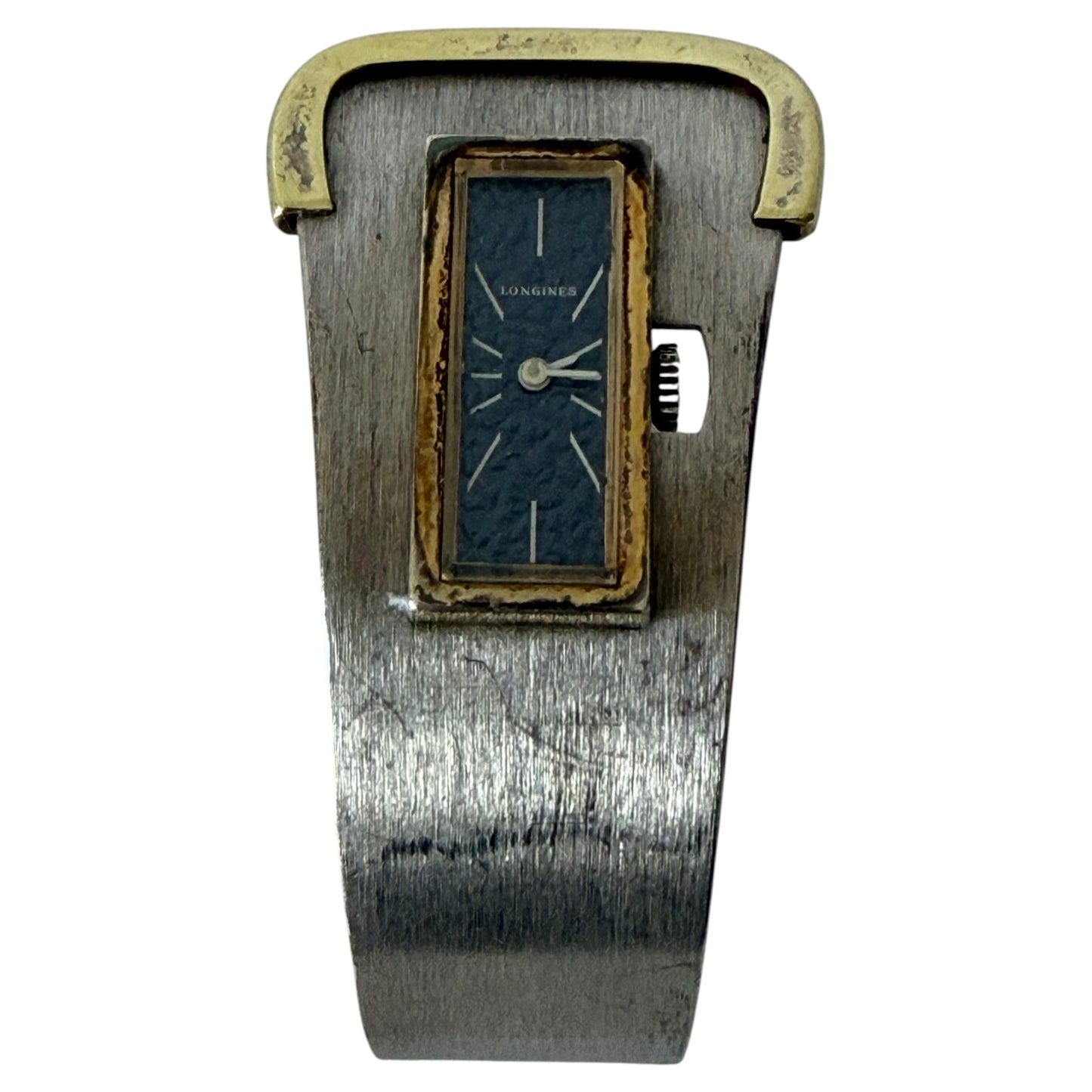 Frisman Vintage Longines Cuff Watch Bracelet Sterling Silver ca' 1970's