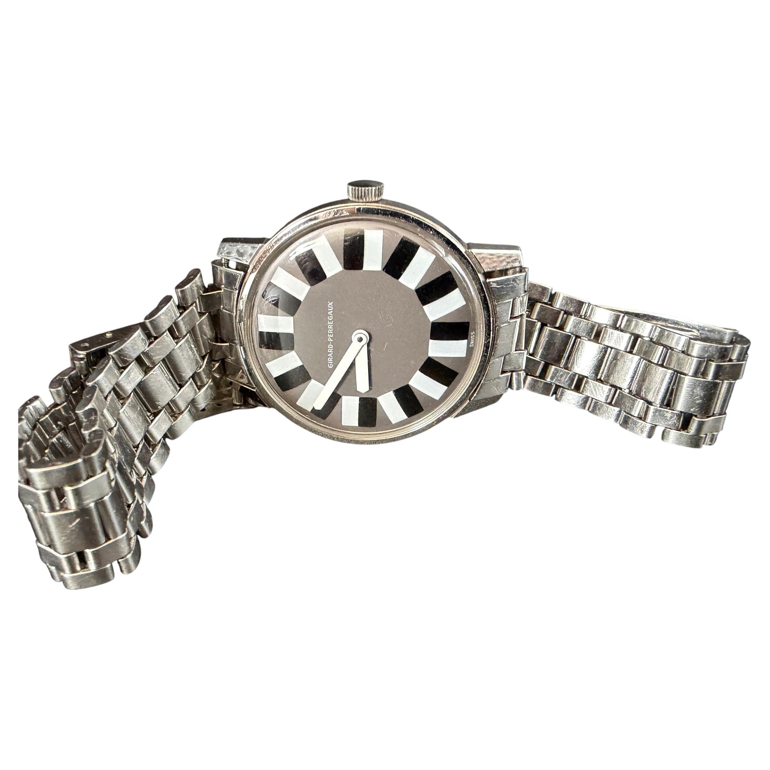 Frisman Vintage Girard Perregaux 9034 With Gay Freres Bracelet Rare Watch ca' 1960's