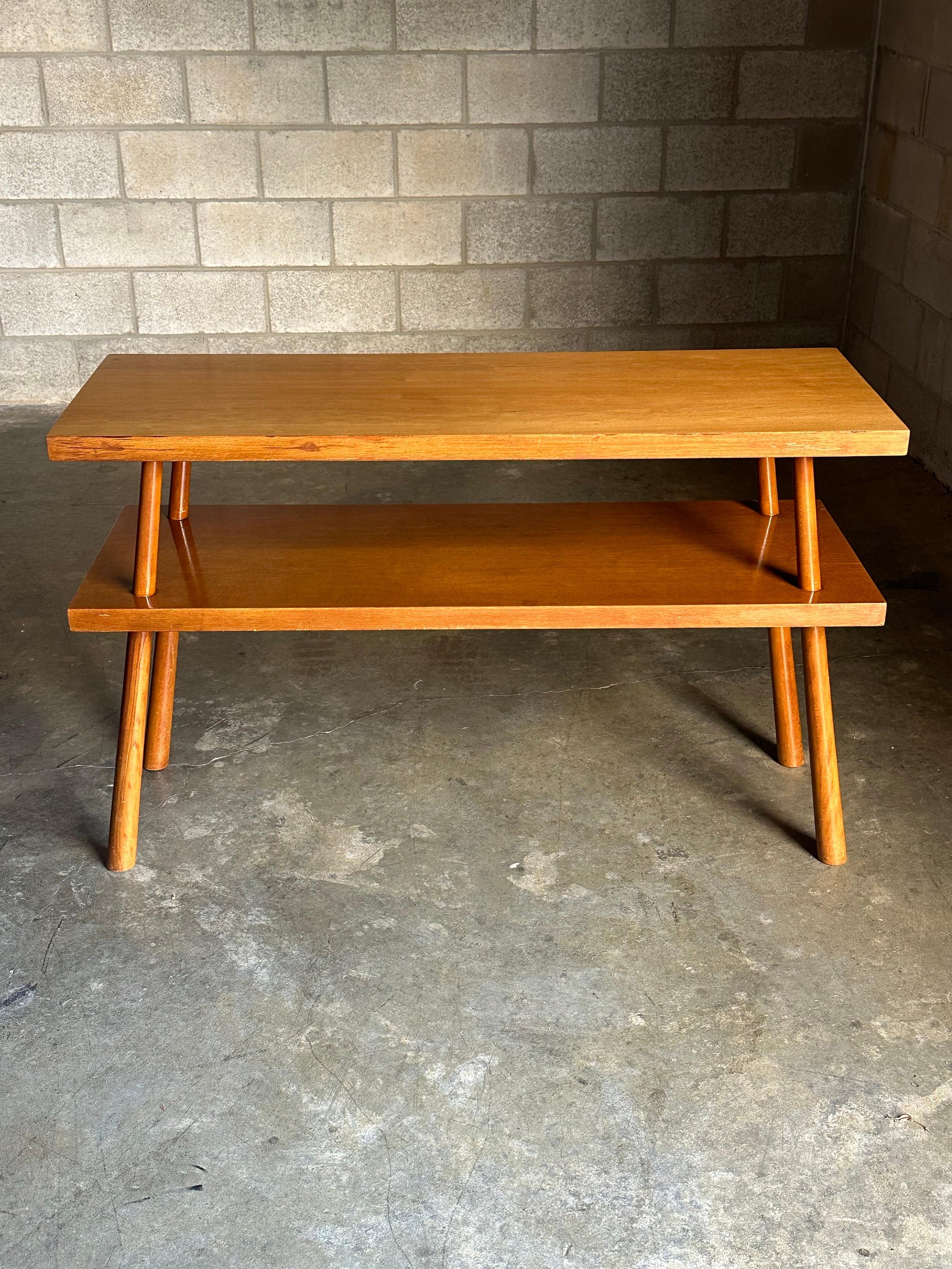 Frisman Vintage 1950s t.h. Robsjohn-Gibbbings for Widdicomb Tiered Console Table