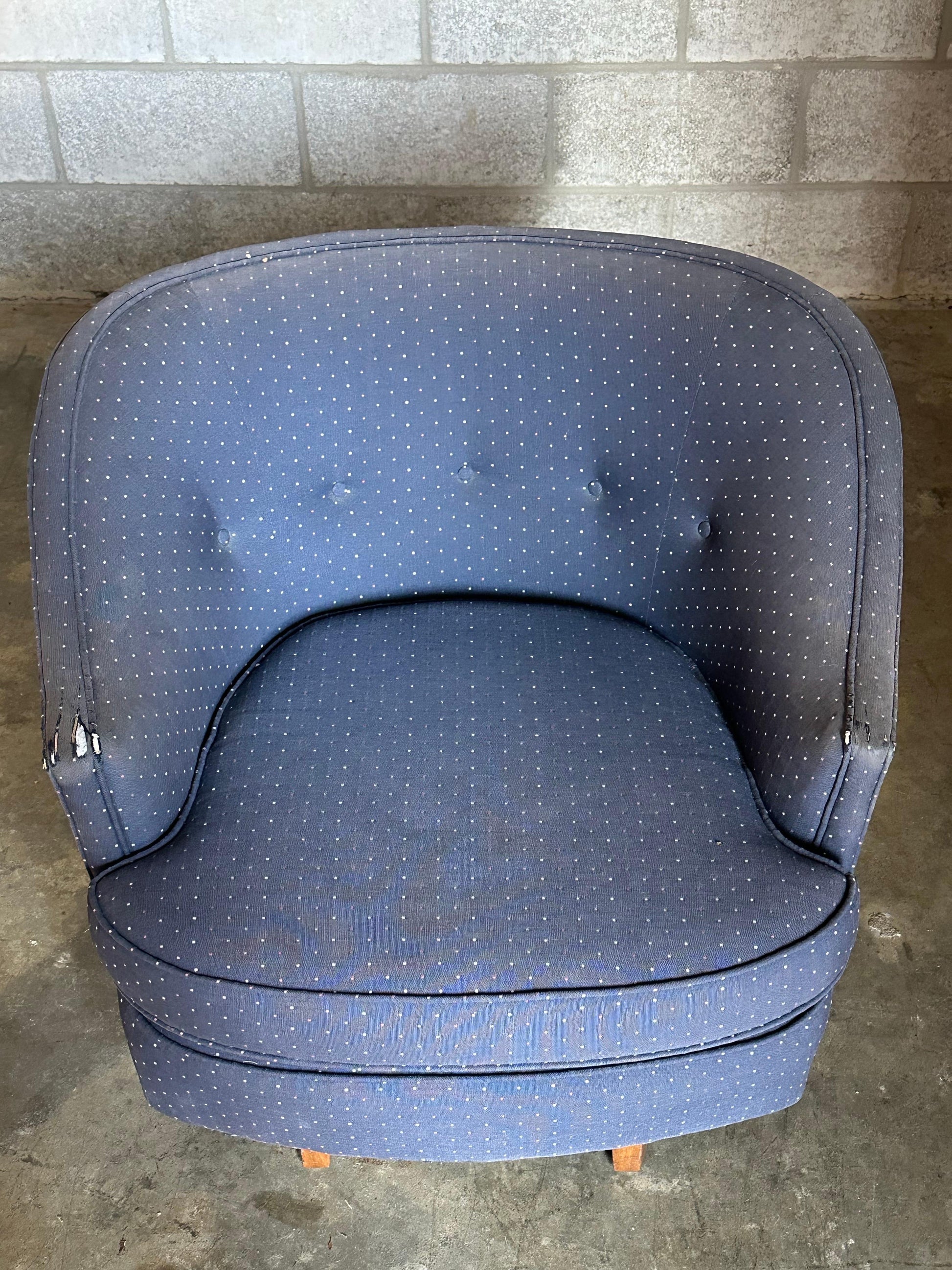 Frisman Vintage Edward Wormley for Dunbar Rare Swivel Chair, 1950s