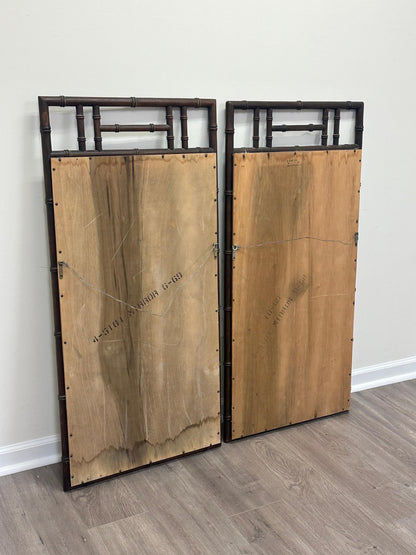 Vintage Large Faux Bamboo Mirrors- a Pair