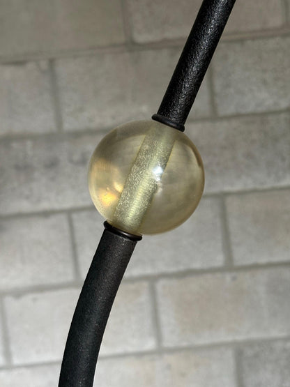 Frisman Vintage 1980s American Modernist Designer Postmodern Metal and Acrylic Floor Lamp