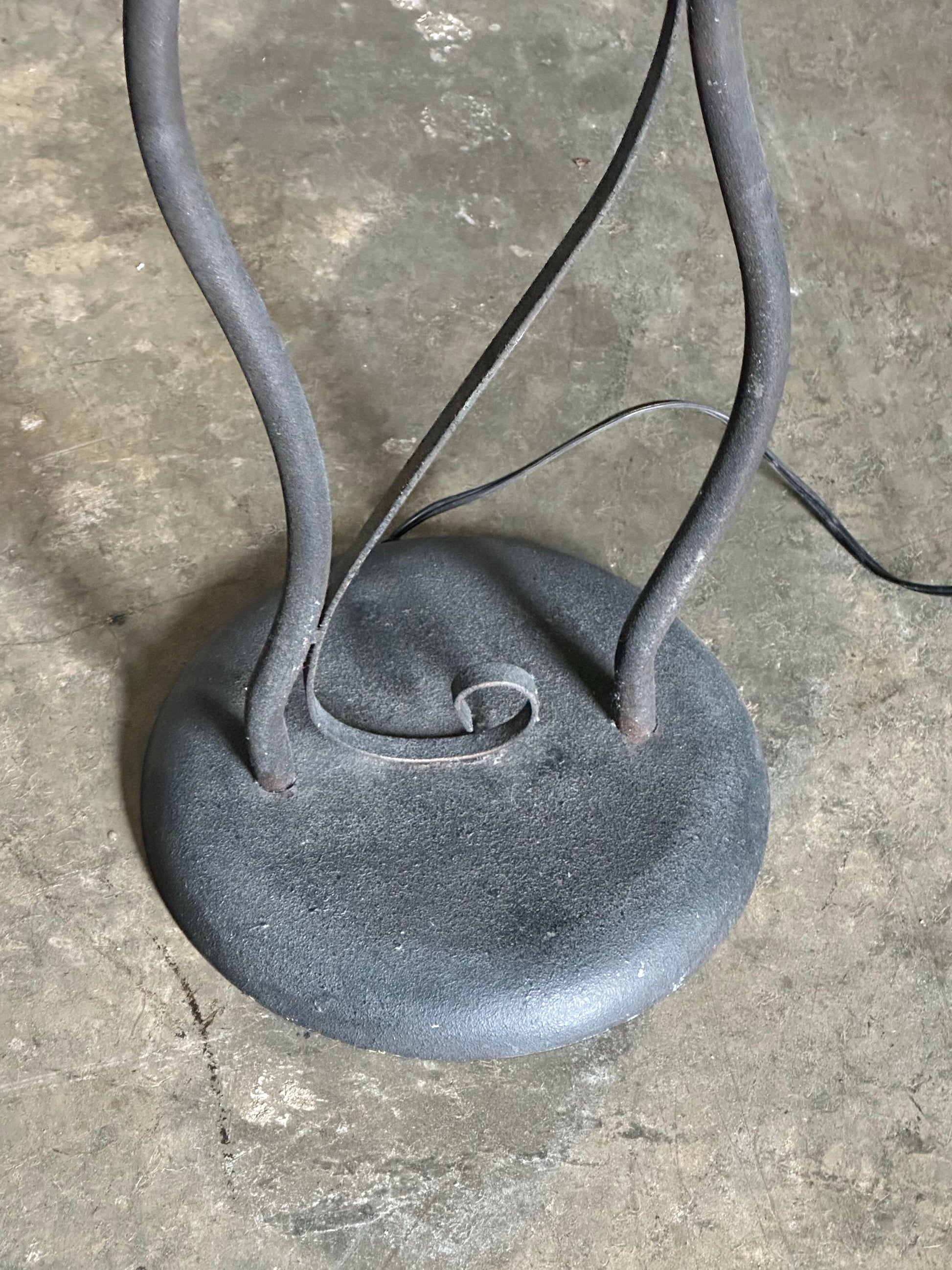 Frisman Vintage 1980s American Modernist Designer Postmodern Metal and Acrylic Floor Lamp