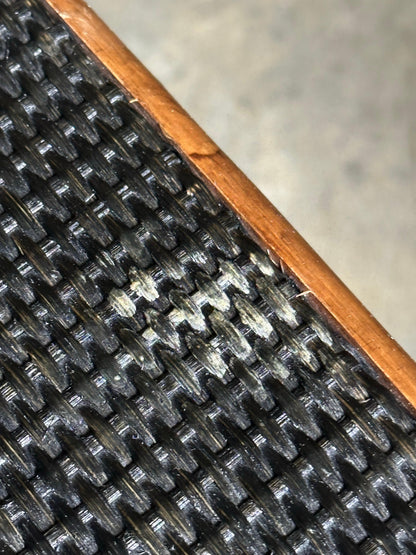 Frisman Vintage Vintage British Colonial Style Burnt Bamboo and Cane Nightstand