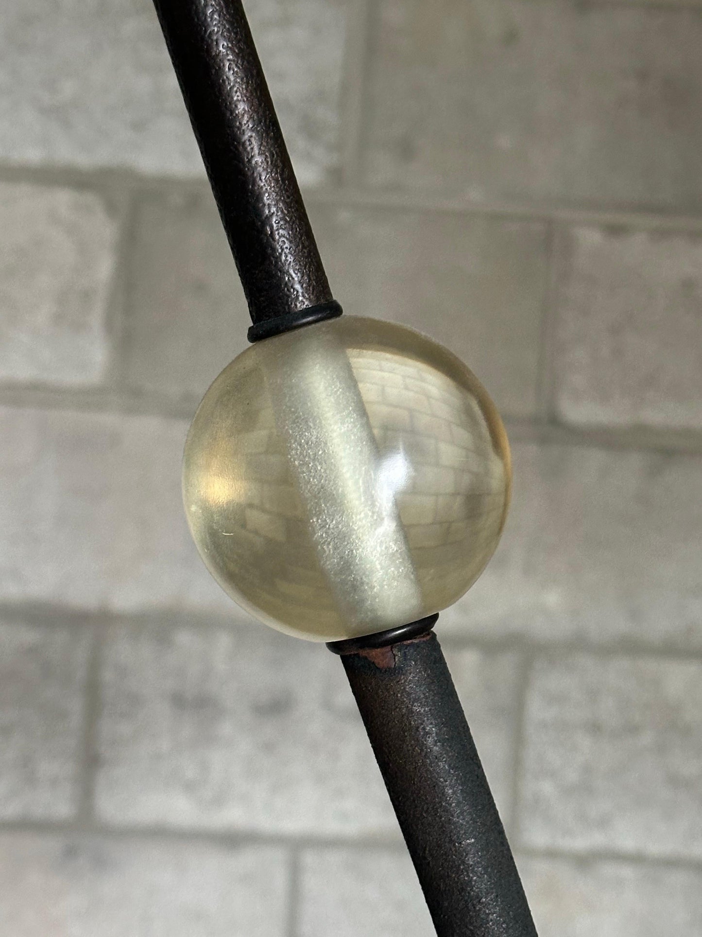 Frisman Vintage 1980s American Modernist Designer Postmodern Metal and Acrylic Floor Lamp