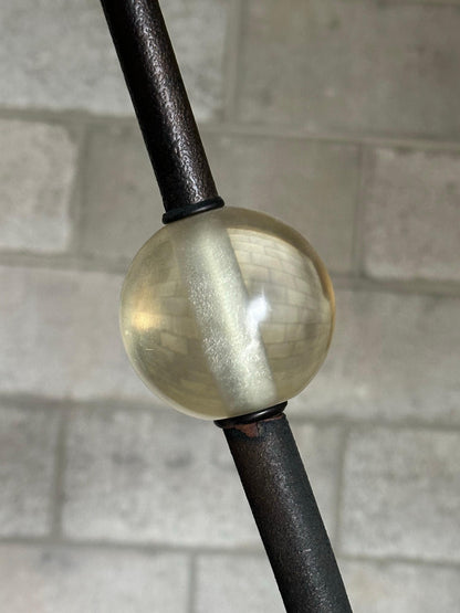 Frisman Vintage 1980s American Modernist Designer Postmodern Metal and Acrylic Floor Lamp