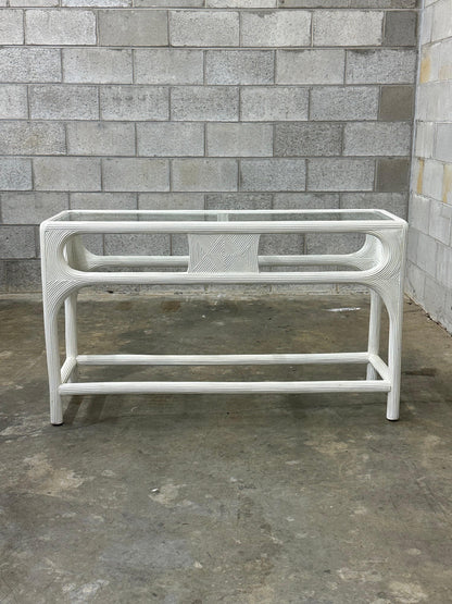 Frisman Vintage Vintage Coastal Pencil Reed Console Table