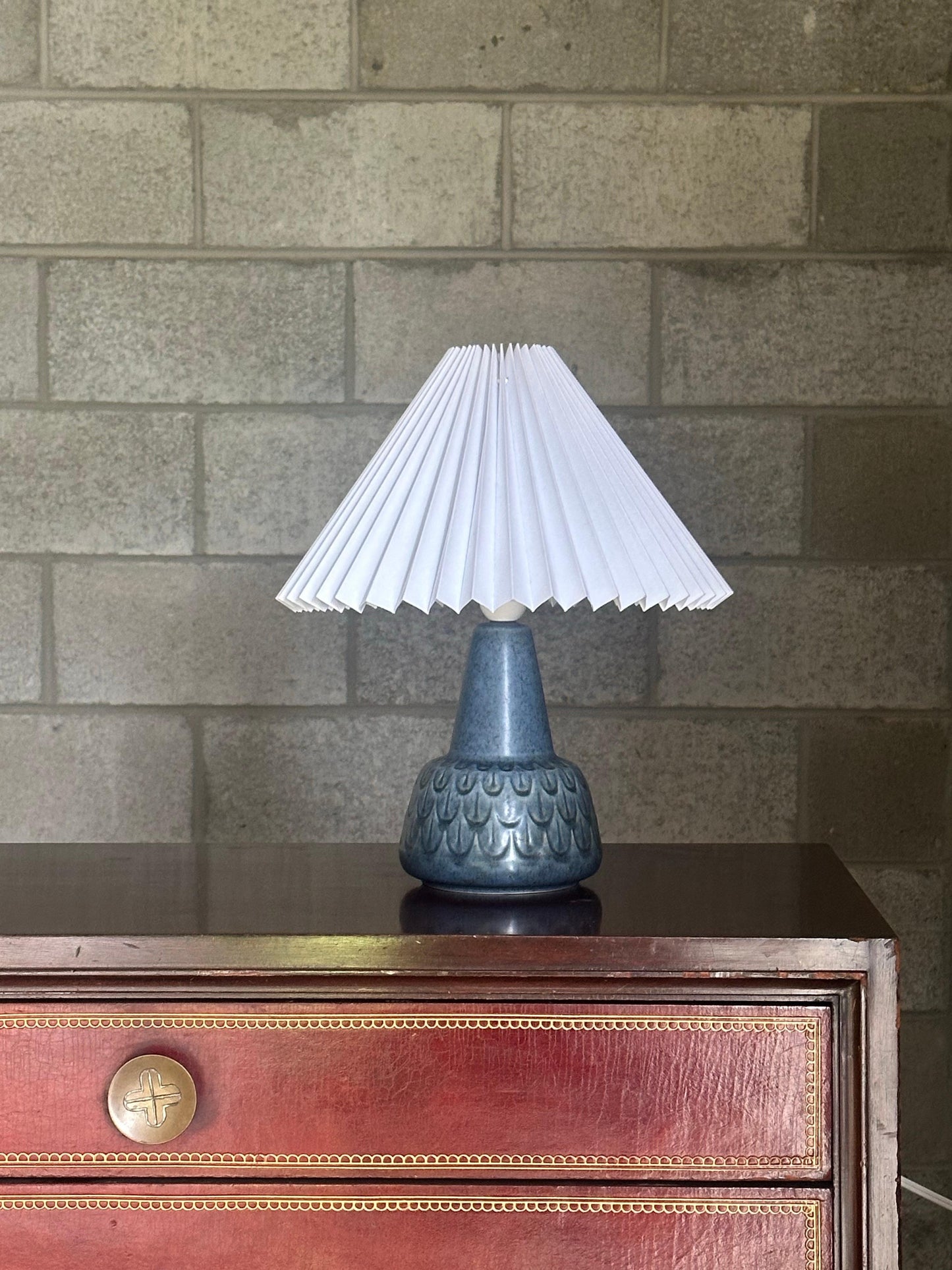 Frisman Vintage 1970s Mid-Century Modern Søholm Stentøj Denmark Ceramic Table Lamp