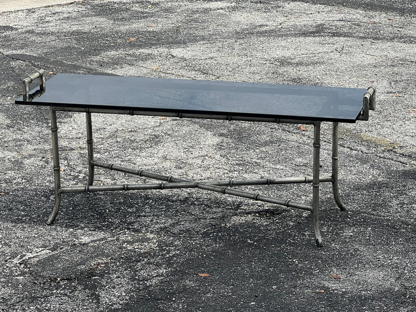 Frisman Vintage Faux Bamboo Bench Or Coffee Table ca' 1970's