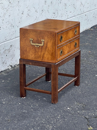 Frisman Vintage John Stuart Campaign Mini Chest ca' 1960's Burl