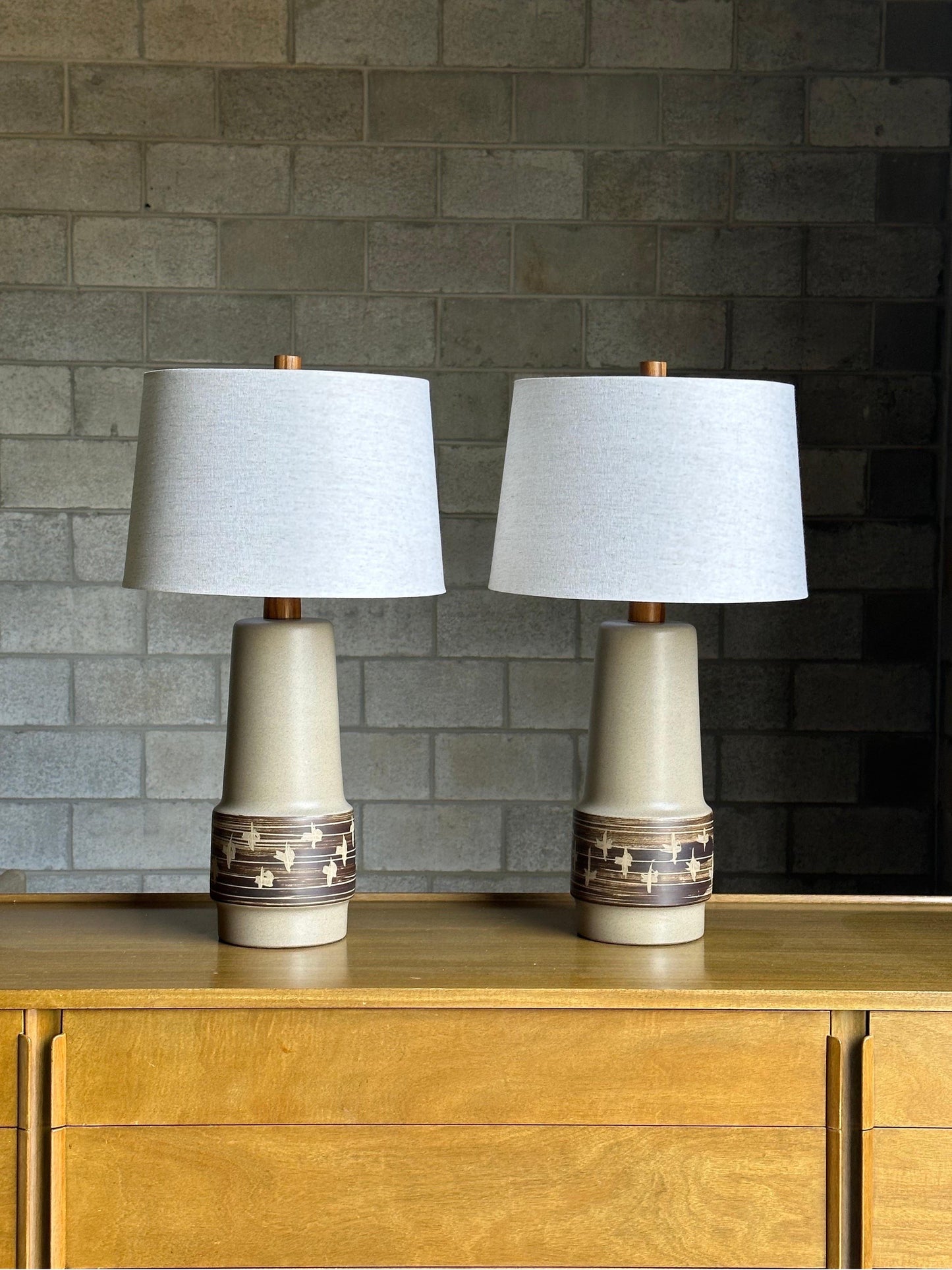 Frisman Vintage Large Table Lamps by Jane and Gordon Martz - a Pair