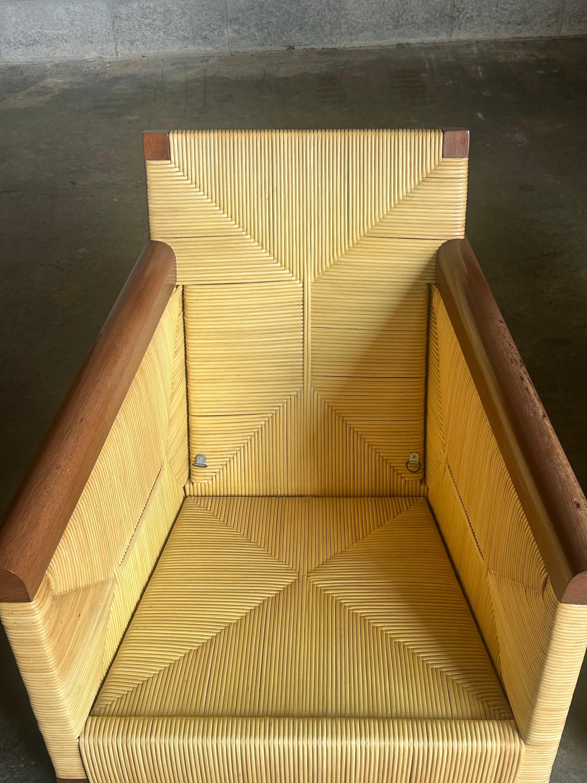 Frisman Vintage 1990s John Hutton for Donghia Merbau Lounge Chairs