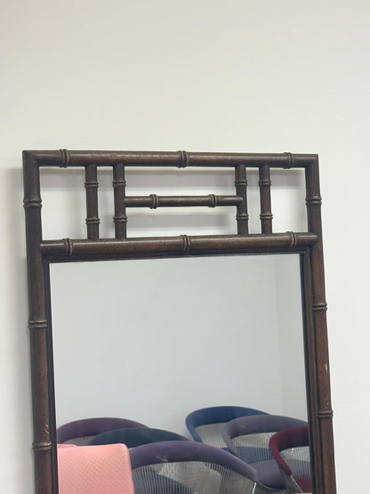 Vintage Large Faux Bamboo Mirrors- a Pair