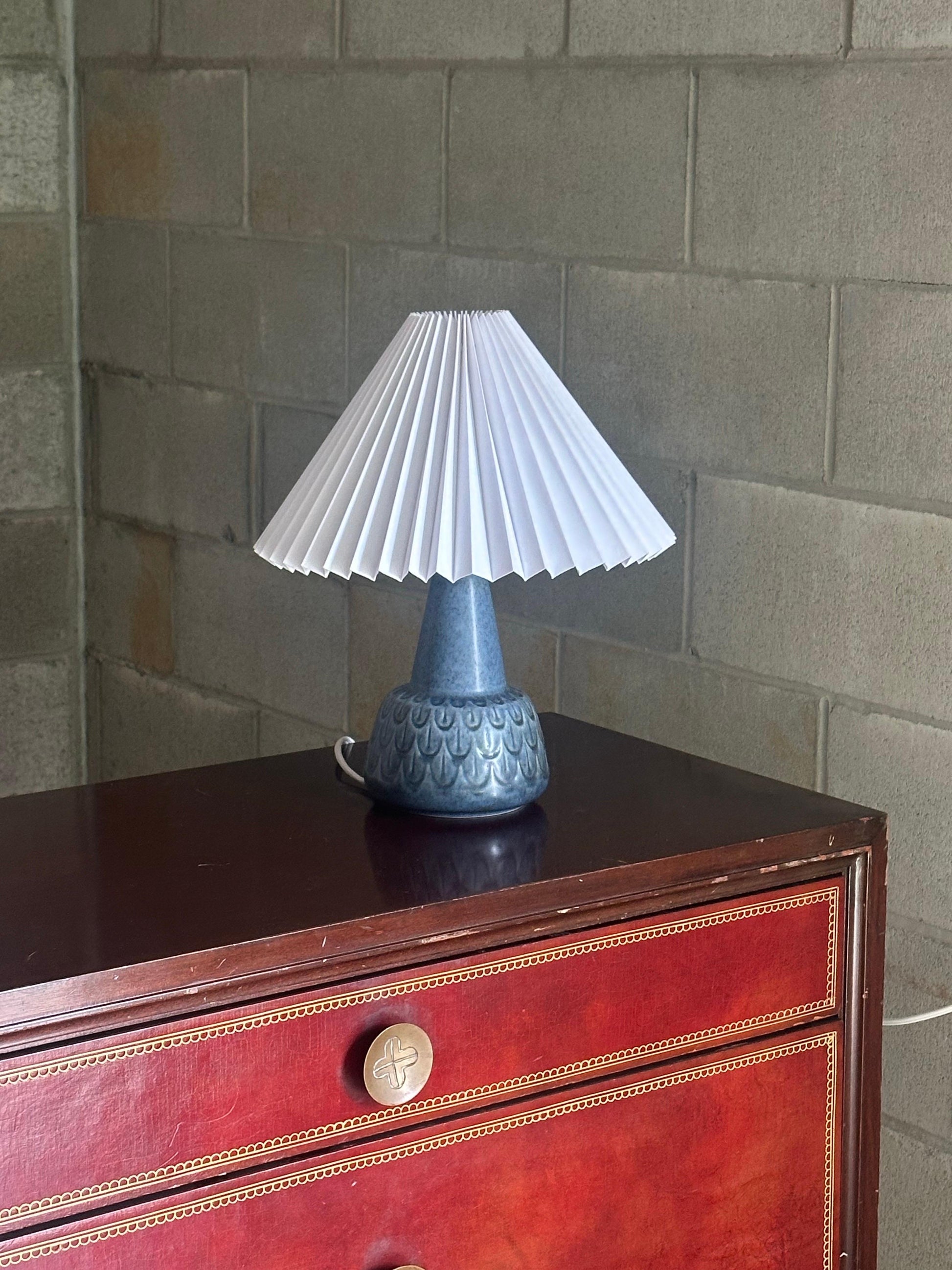 Frisman Vintage 1970s Mid-Century Modern Søholm Stentøj Denmark Ceramic Table Lamp