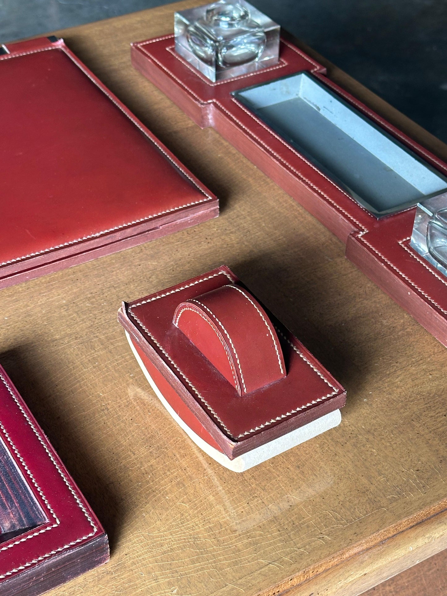 Frisman Vintage 1940s Paul Dupré-Lafon for Hermès Rare Desk Pieces- Set of 4